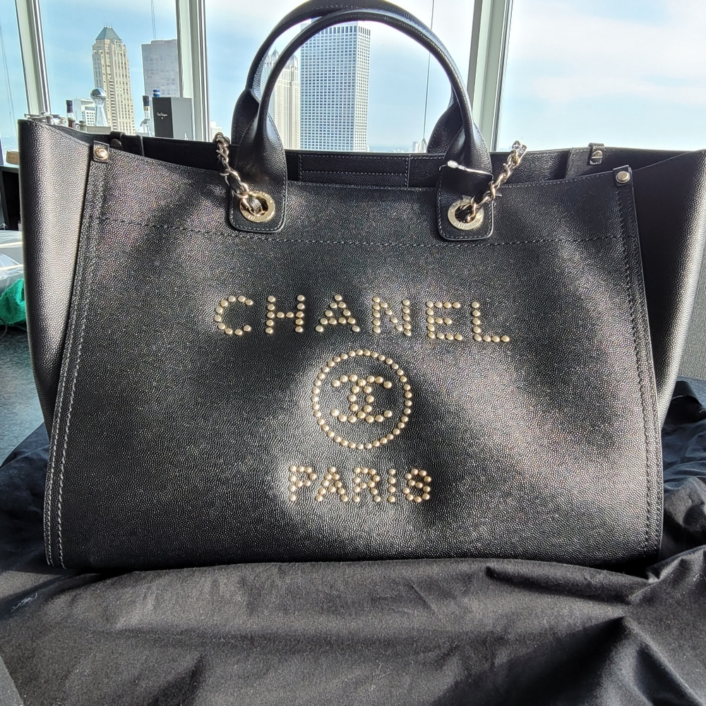 Chanel deauville tote large caviar - Picture 7 of 16